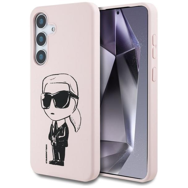 KARL LAGERFELD futerał do SAMSUNG S25 KLHMS25SPNYKGRTP (Magnetic Silicone Graffiti Ikonik) różowy