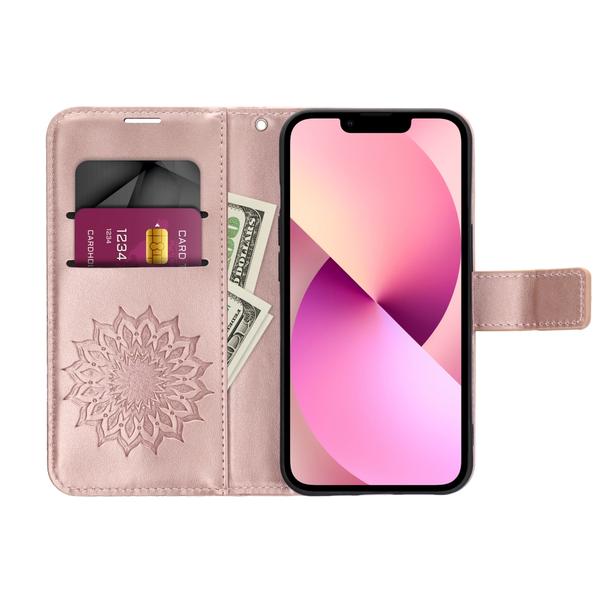 Etui z klapką na Samsung S26 FE Mezzo Book mandala złoto-różowe
