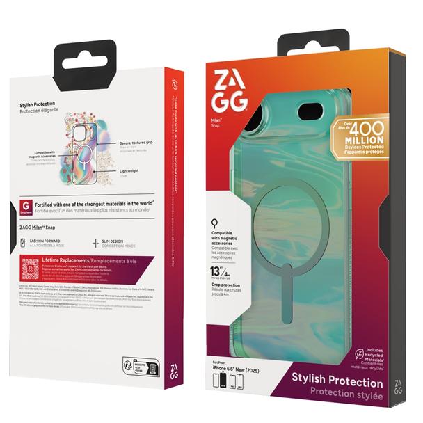 ZAGG futerał MILAN SNAP kompatybilny z MagSafe do IPHONE 17 Air oil slick