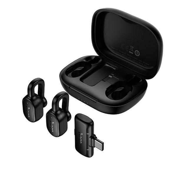 Mikrofon krawatowy bezprzewodowy USB-C Hoco L27 czarny