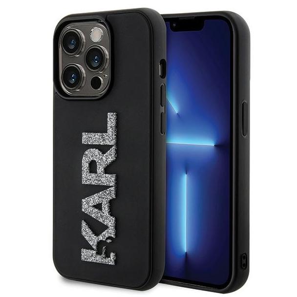 KARL LAGERFELD futerał do IPHONE 15 Pro Max KLHCP15X3DMBKCK (3D Logo Glitter) czarny