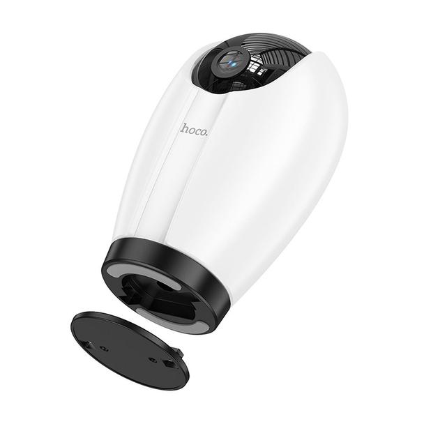 Kamera wewnętrzna Hoco 3MP Full HD Wi-Fi D6 biała