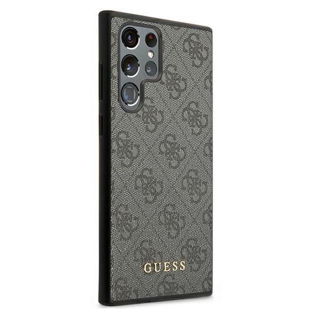 GUESS futerał do SAMSUNG S22 Ultra GUHCS22LG4GFGR (4G Metal Gold Logo) szary