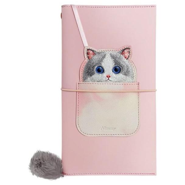NIMMY zestaw 2w1 notatnik + długopis BIG EYED PET 2.0 Cat różowy