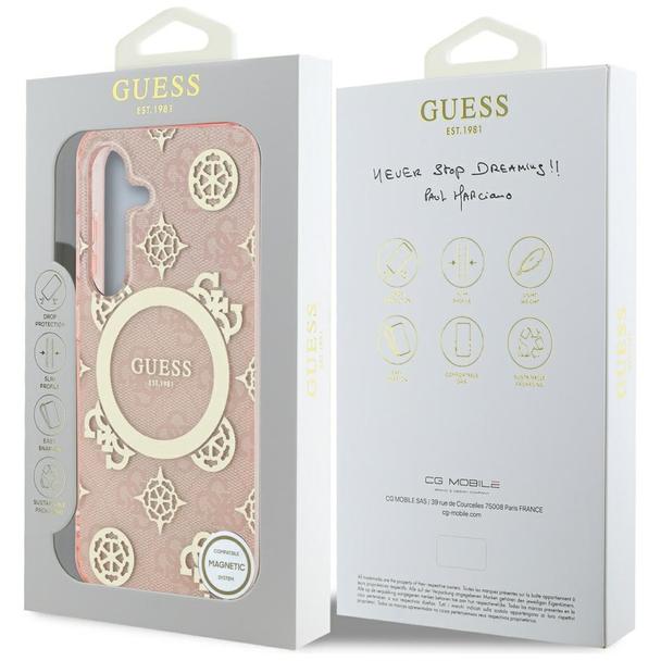 GUESS futerał do SAMSUNG S25 GUHMS25SH4PYEEP (Magnetic IML Peony on 4G Background) różowy