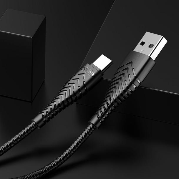 Kabel USB A do Typ C VEGER 2,4A V104 1,2 m czarny