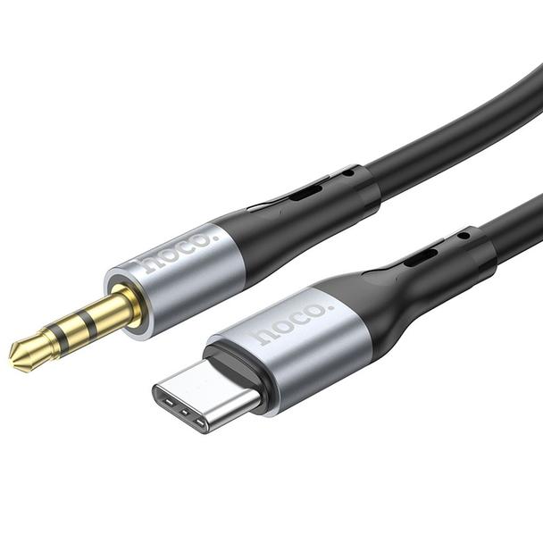 Kabel AUX Jack 3,5 mm do USB C Hoco 1 m UPA22 czarny