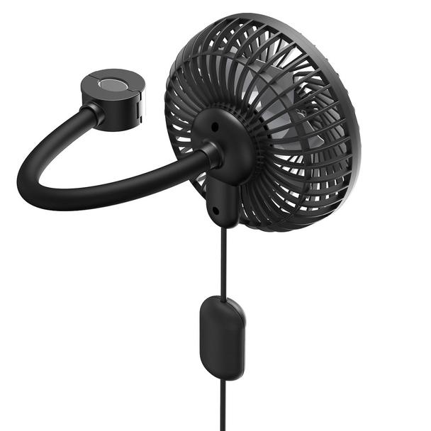 BASEUS wentylator / wiatrak samochodowy na zagłówek na USB czarny CXQC-B03.