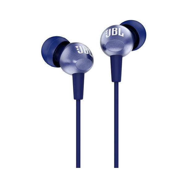 Słuchawki przewodowe douszne Jack 3,5 mm JBL C200Si niebieskie