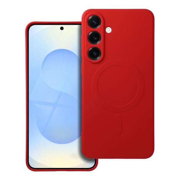 Futerał do Samsung S25 PLUS Silicone Mag Cover zgodny z MagSafe czerwony