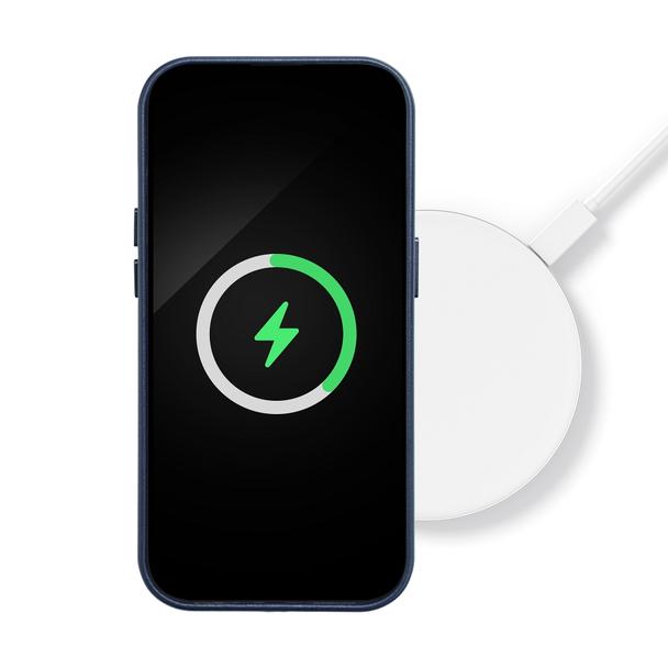 Futerał LEATHER MAG COVER kompatybilny z MagSafe do SAMSUNG S25 ULTRA niebieski