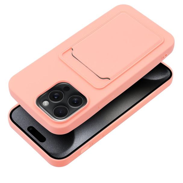 Futerał do iPhone 15 PRO MAX Card Case różowy