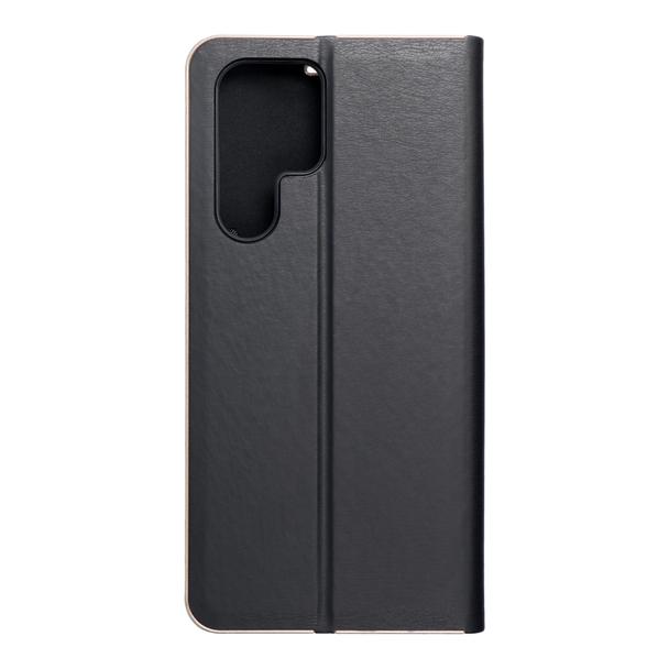 Etui z klapką na Samsung S22 ULTRA Luna Book Gold czarne
