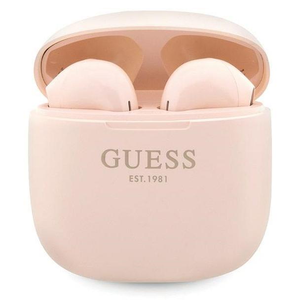 GUESS słuchawki bezprzewodowe bluetooth TWS + stacja dokująca GUTWST26PSP (Classic EST Logo) różowe