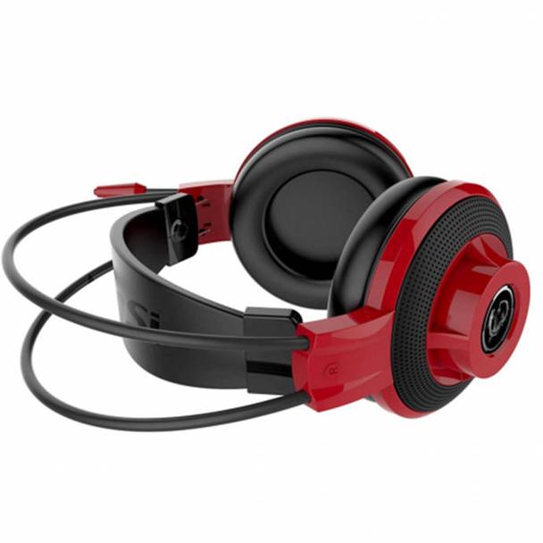 Słuchawki przewodowe nauszne Jack 3,5 mm gamingowe MSI DS501 czerwone