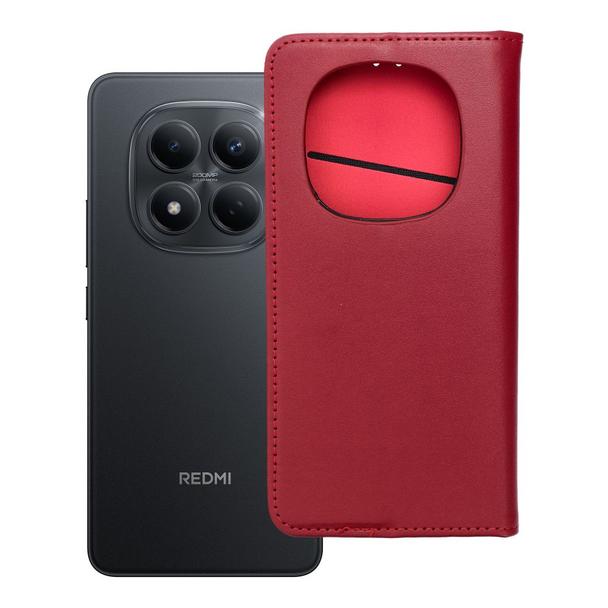 Etui z klapką na Xiaomi Redmi NOTE 15 5G Smart Pro Book skórzane bordowe