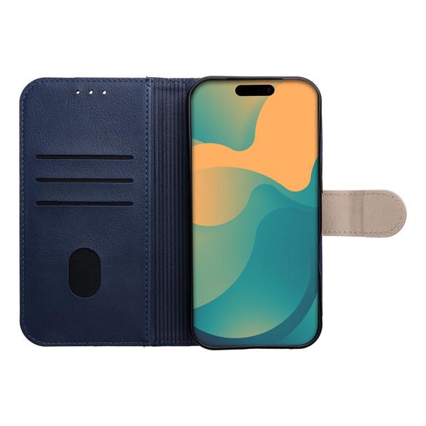 Etui z klapką na iPhone 17 PRO Split Book granatowo-kremowe