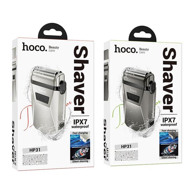 Maszynka do golenia Hoco z podwójnymi ostrzami IPX7 HP31 szara
