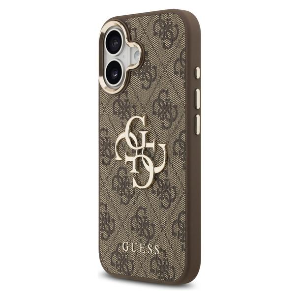 GUESS futerał do IPHONE 17 GUHCP17S4GMGCBR (PU W/ Big 4G Classic Logo) złoto brązowy
