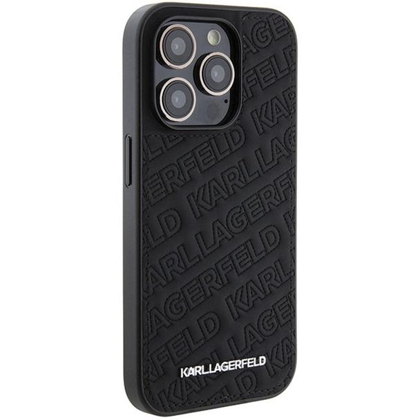 KARL LAGERFELD futerał do IPHONE 15 Pro Max KLHCP15XPQKPMK (Quilted Pattern) czarny