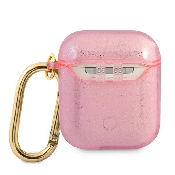 GUESS futerał do APPLE AirPods 1/2 GUA2UCG4GP (Glitter Collection) różowy