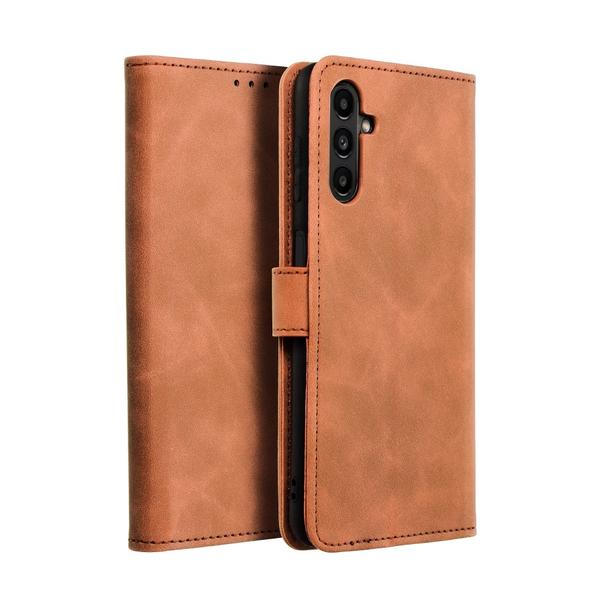 Etui z klapką na Samsung A13 5G / A04S Tender Book brązowe