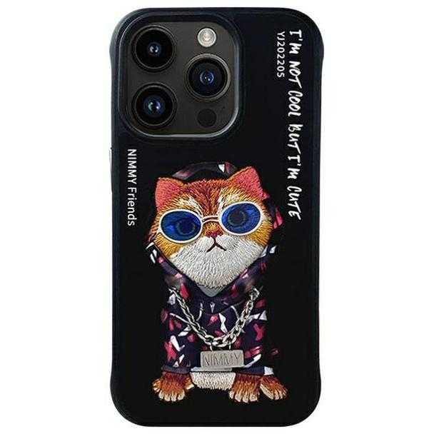 NIMMY futerał GLASSES COOL CAT do IPHONE 15 Pro Max czarny