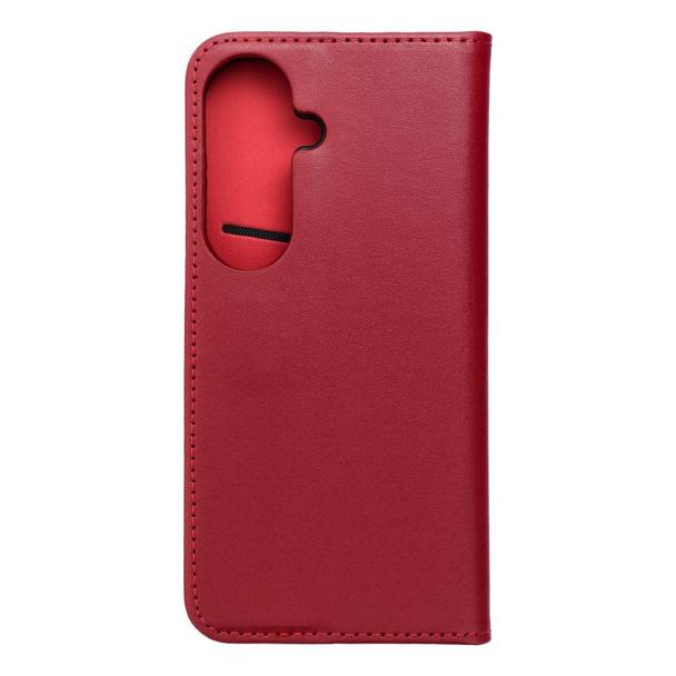 Etui z klapką na Samsung S26 Smart Pro Book skórzane bordowe