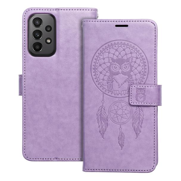 Etui z klapką na Samsung A23 5G Mezzo Book łapacz snów fioletowe