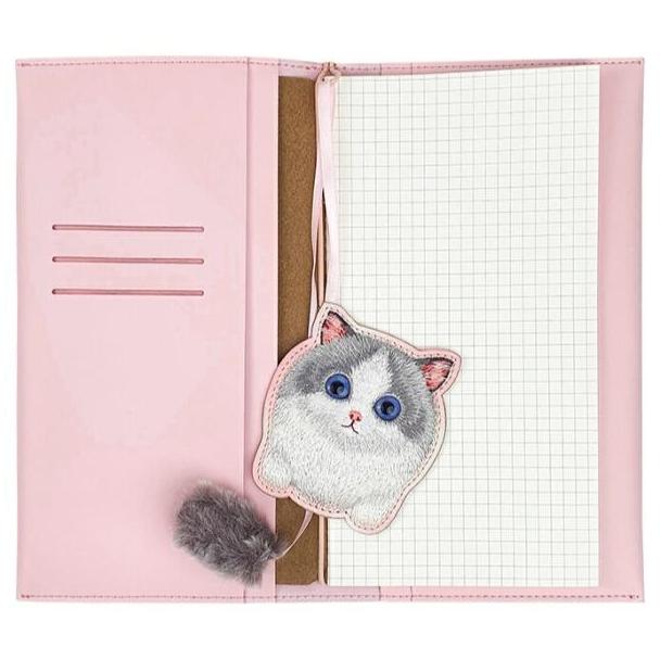 NIMMY zestaw 2w1 notatnik + długopis BIG EYED PET 2.0 Cat różowy