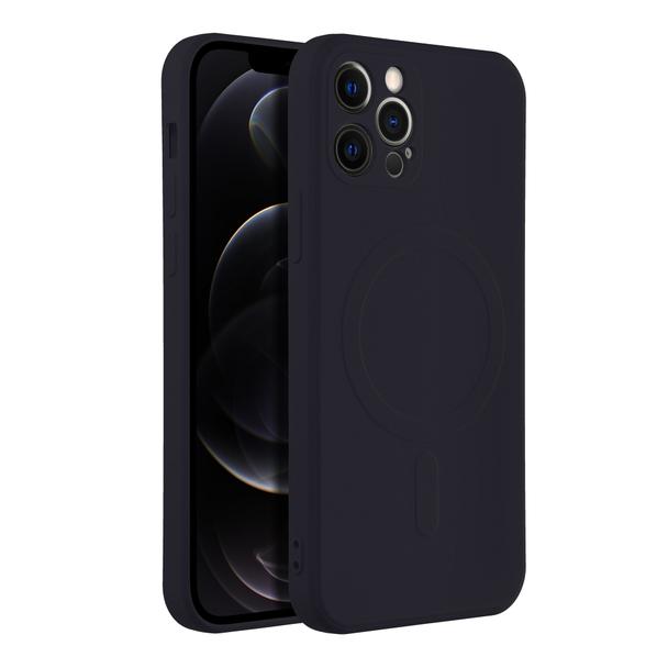 Futerał do iPhone 12 PRO Silicone Mag Cover zgodny z MagSafe czarny