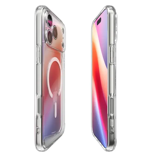 SPIGEN futerał ULTRA HYBRID MAG kompatybilny z MagSafe do IPHONE 17 Pro clear white