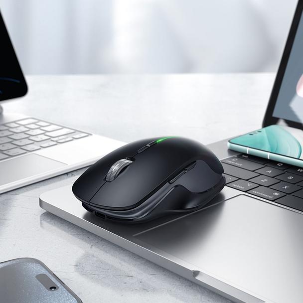 Myszka bezprzewodowa dual-mode (Bluetooth, 2.4G) 1600 dpi RGB Hoco GM40 czarna