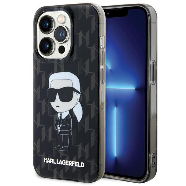 KARL LAGERFELD futerał do IPHONE 15 Pro KLHCP15LHNKMKLK (Ikonik Monogram) czarny