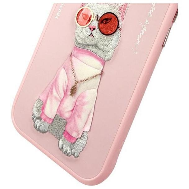 NIMMY futerał GLASSES COOL CAT do IPHONE 15 różowy