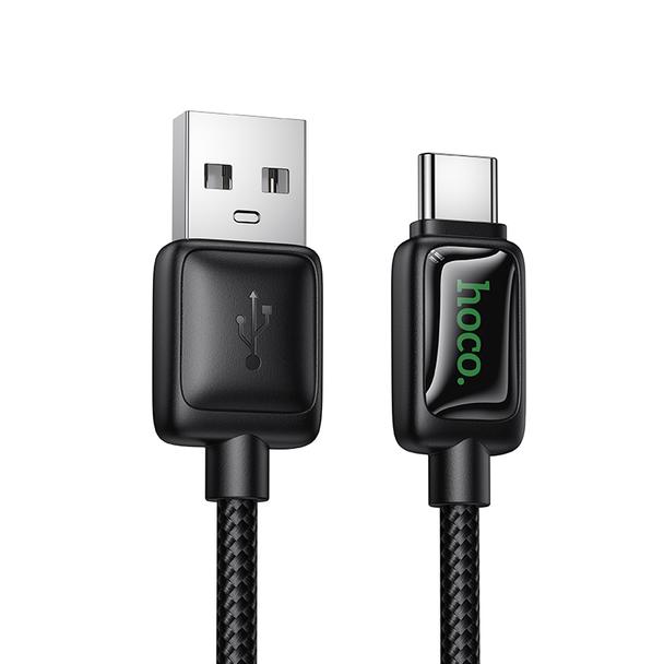 Kabel USB A do USB C Hoco 3A 1,2 m z LCD U146 czarny