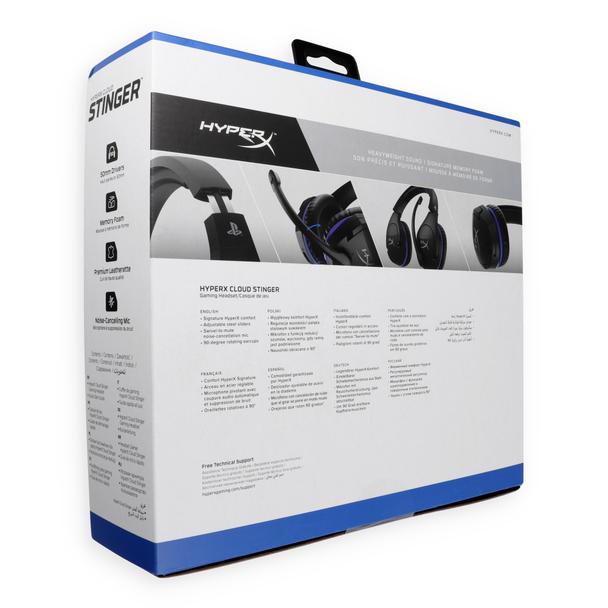 Słuchawki przewodowe nauszne Jack 3,5 mm HyperX Cloud Stinger PlayStation czarno niebieskie