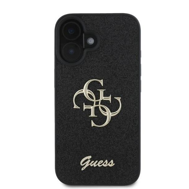 GUESS futerał do IPHONE 16 GUHCP16SHG4SGK (Fixed Glitter Big 4G) czarny