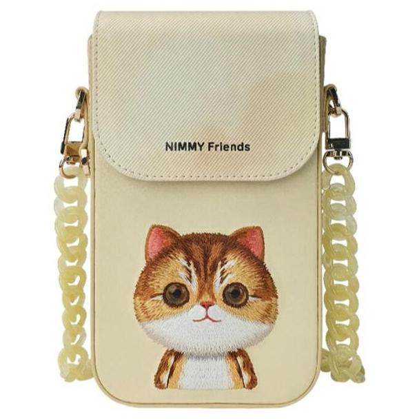 NIMMY torebka na telefon BIG EYED PET 2.0 Cat khaki
