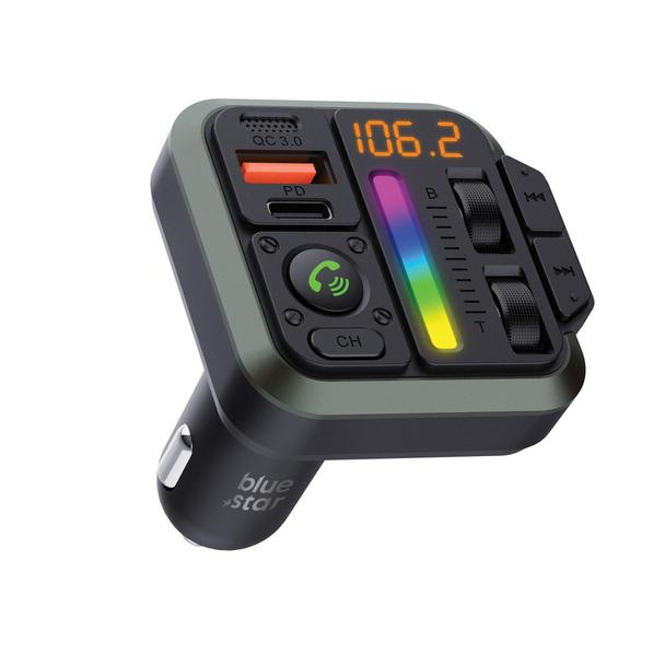 Transmiter samochodowy bluetooth Blue Star AutoBeat QC3.0 PD 20W MT04B czarny
