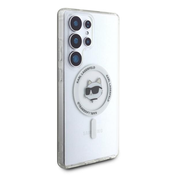 KARL LAGERFELD futerał do SAMSUNG S25 Ultra KLHMS25LHLSCHH (Magnetic IML Metal Choupette Head) biały