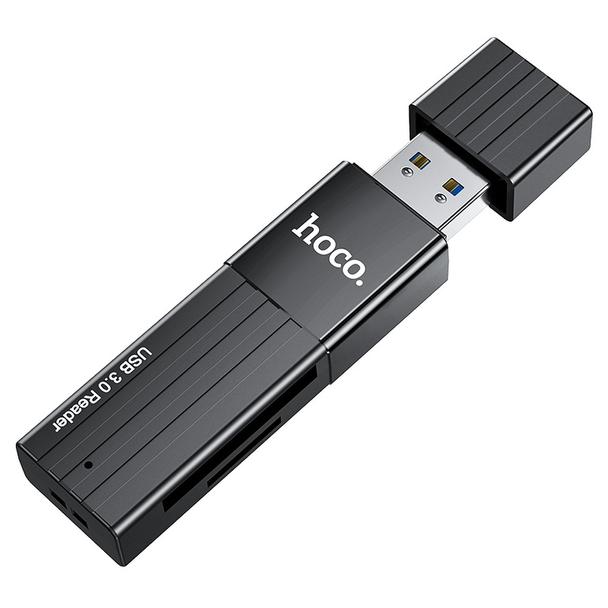 Czytnik kart SD / TF Hoco USB A 3.0 HB20 czarny