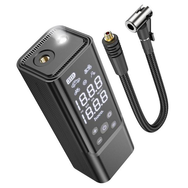 Kompresor samochodowy Hoco bezprzewodowy 5000mAh ZP7 czarny