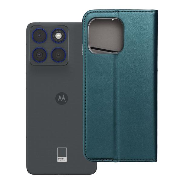 Etui z klapką na Motorola EDGE 70 Smart Magneto ciemnozielone