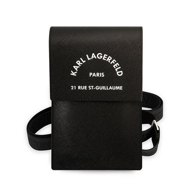 KARL LAGERFELD torebka uniwersalna na telefon KLWBSARSGK (Embossed RSG) czarny