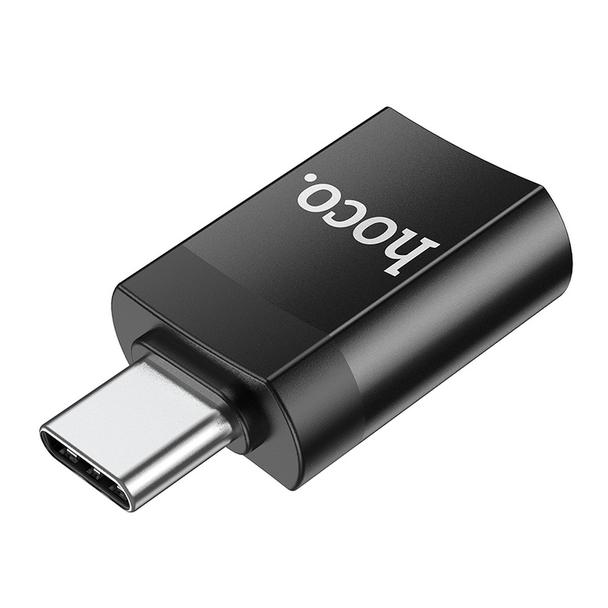 Adapter OTG USB C do USB A Hoco UA17 czarny