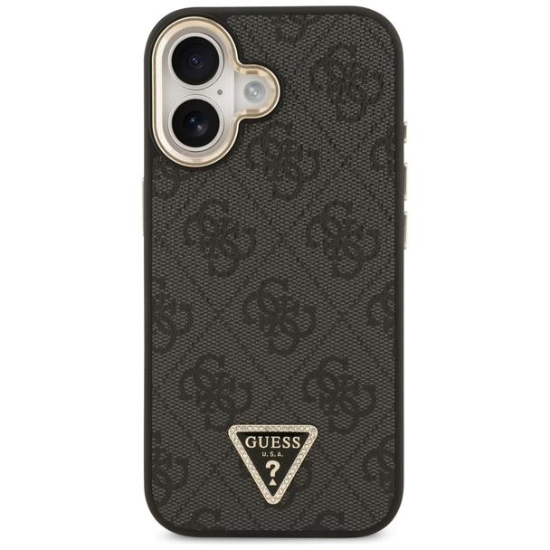 GUESS futerał do IPHONE 17 kompatybilny z MagSafe GUHMP17SP4GTDGMK (4G PU W/ Triangle Logo) złoto czarny