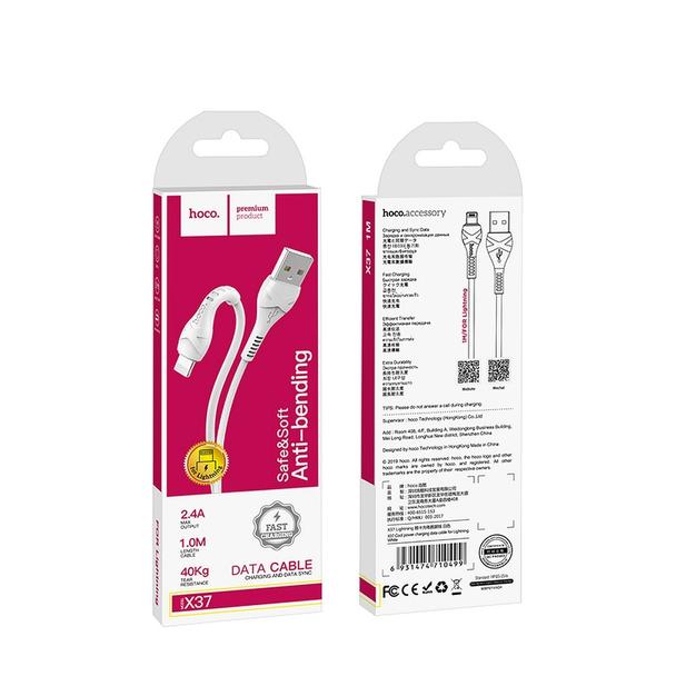 Kabel USB A do Lightning Hoco 1 m X37 biały
