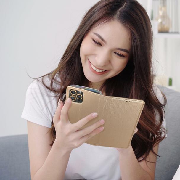 Etui z klapką na Motorola G17 POWER Smart Case Book złote