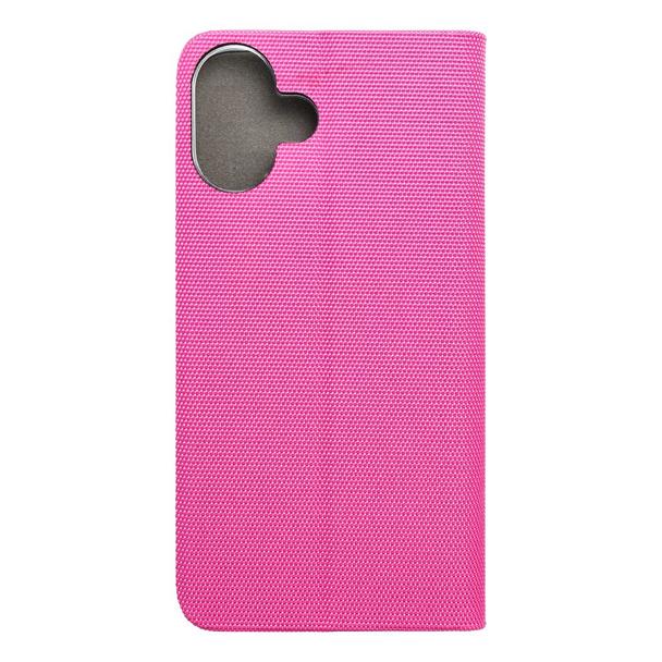 Etui z klapką na iPhone 16 PLUS Sensitive Book różowe